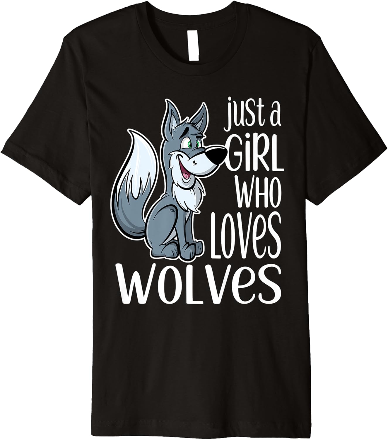 Just a Girl Who Loves Wolves Gift Wolf Premium TShirt